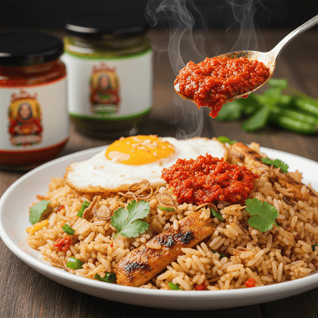 Red Chilli Sambal close-up